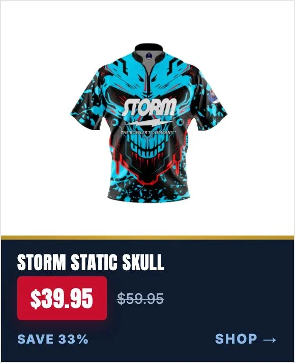 Storm Static Skull Rocket bowling jersey