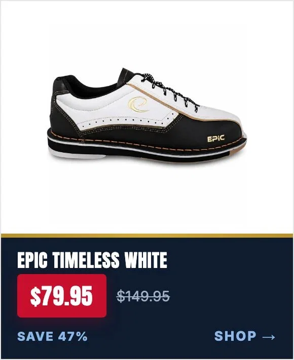 Epic Timeless Performance right hand White bowling shoes