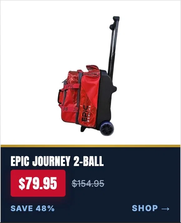 Epic Journey Red Holo 2 Ball Double Roller bowling bag