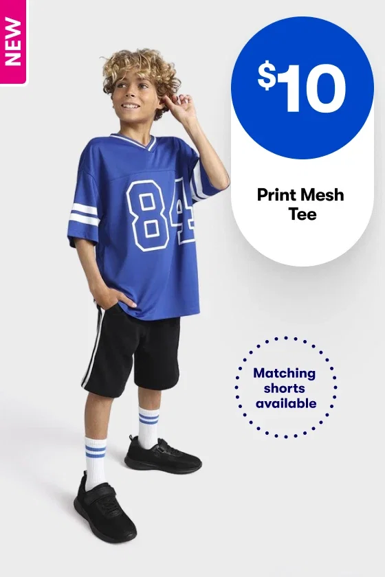 $10 Print Mesh Tee
