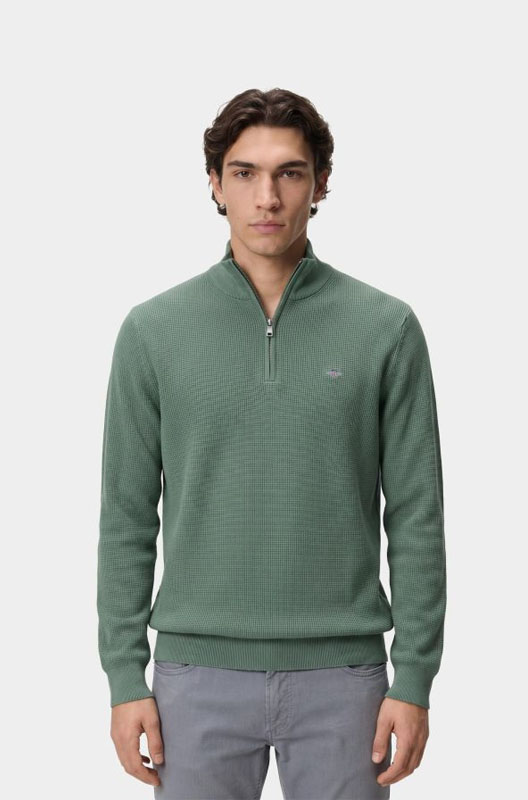 Gant-half-zip-groen