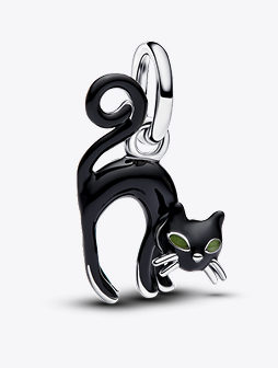 Black Cat Dangle Charm 