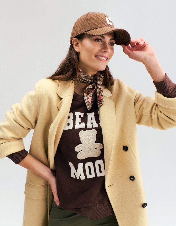 Sweatshirt mit BEAR MOOD-Schriftzug