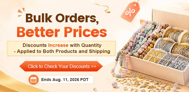 Bulk Orders, Better Prices Discounts Increase with Quantity - Applied to Both Products and Shipping