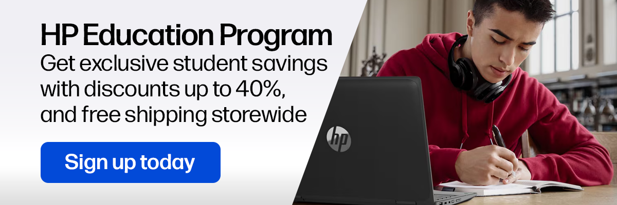 HP Education Program | Get exclusive student savings with discounts up to 40%, and free shipping storewide. | Sign up today