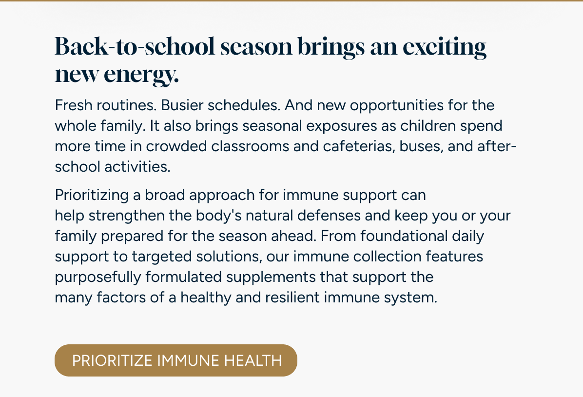 Prioritize your immune health