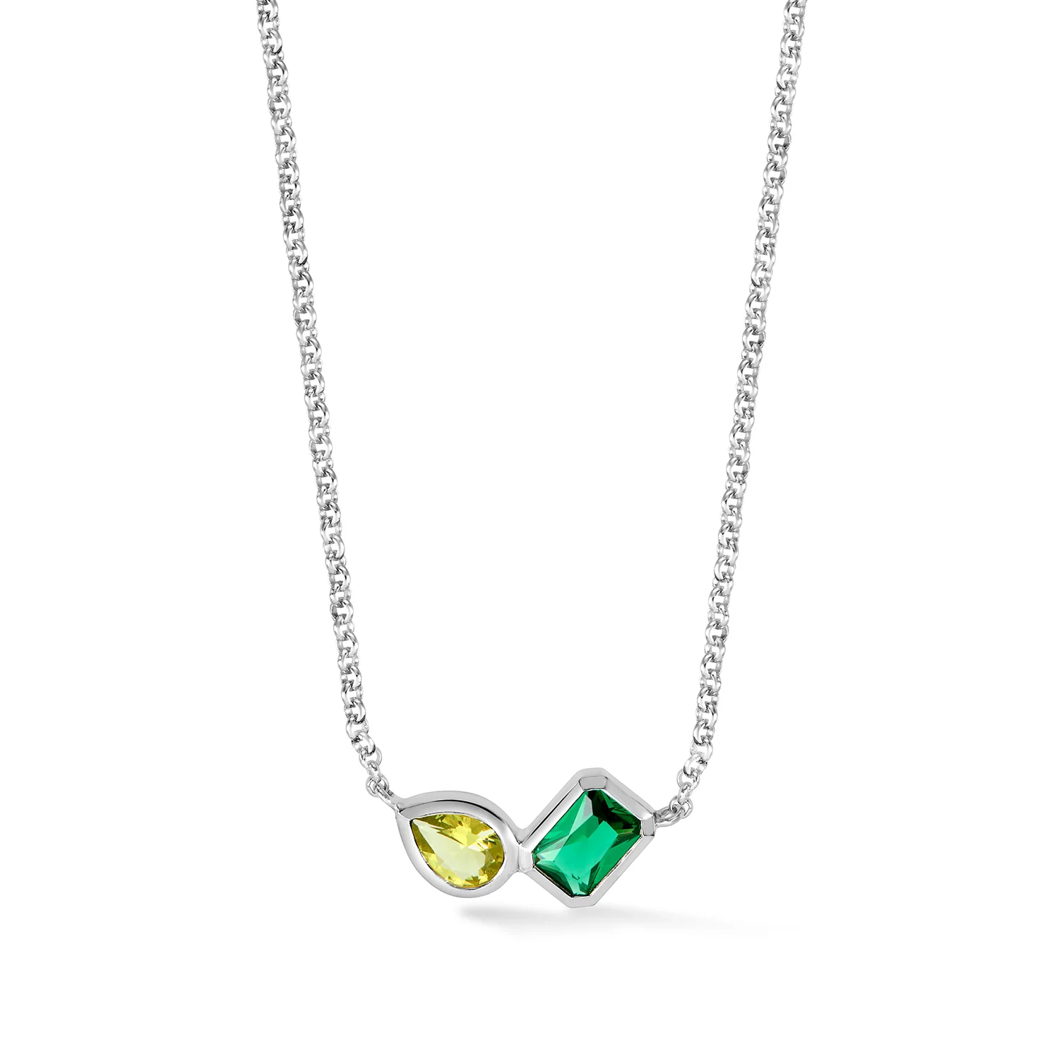Image of Green Garnet & Peridot Duo Tutti Frutti Necklace