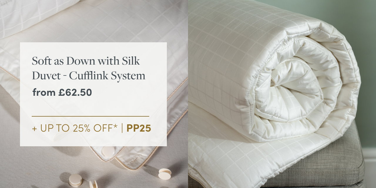 Soft as Down with Silk Duvet - Cufflink System