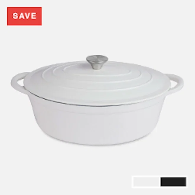 Sagenwolf Oval Cast Iron Casserole Pot, 34cm