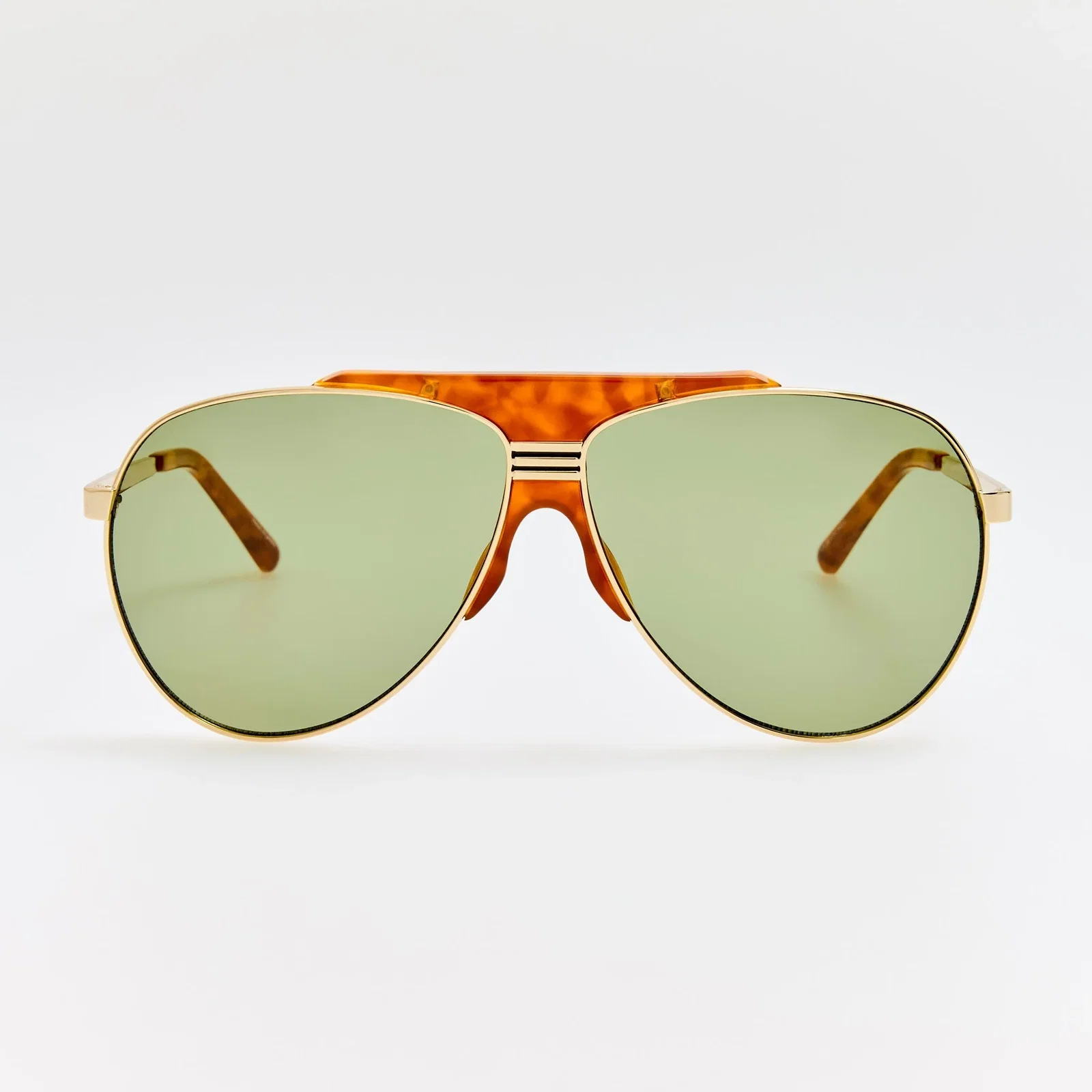 Image of Amelia Sunglasses in Gold and Green