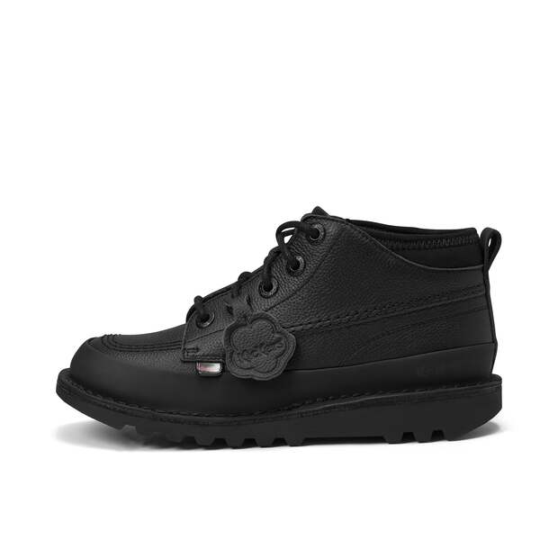 Youth Mens Kick Mid Track Leather Black