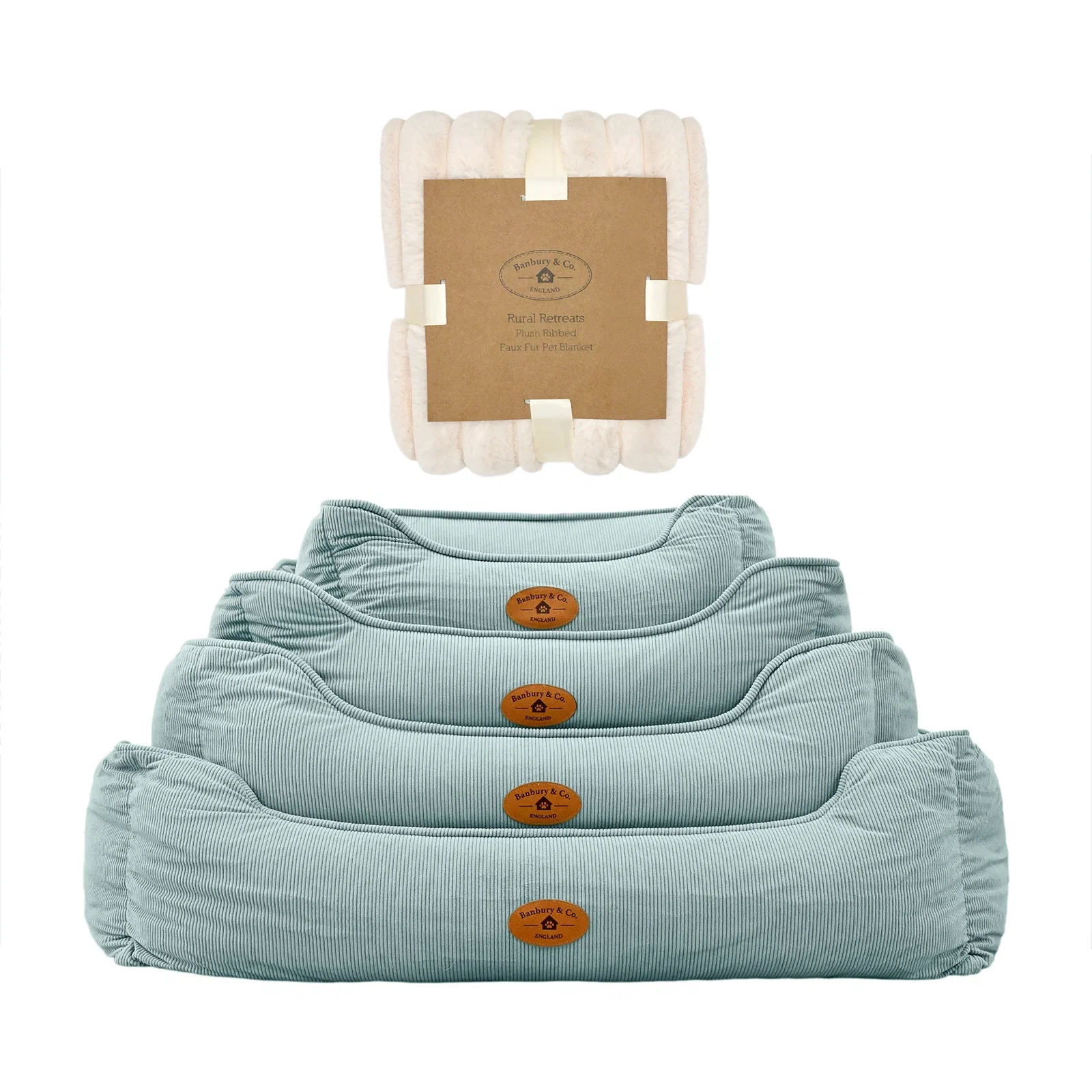 Image of Banbury & Co Rural Retreats Corduroy Bed & Blanket Bundle