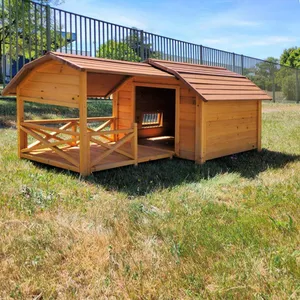 Niche à chien Cheyenne avec terrasse taille L