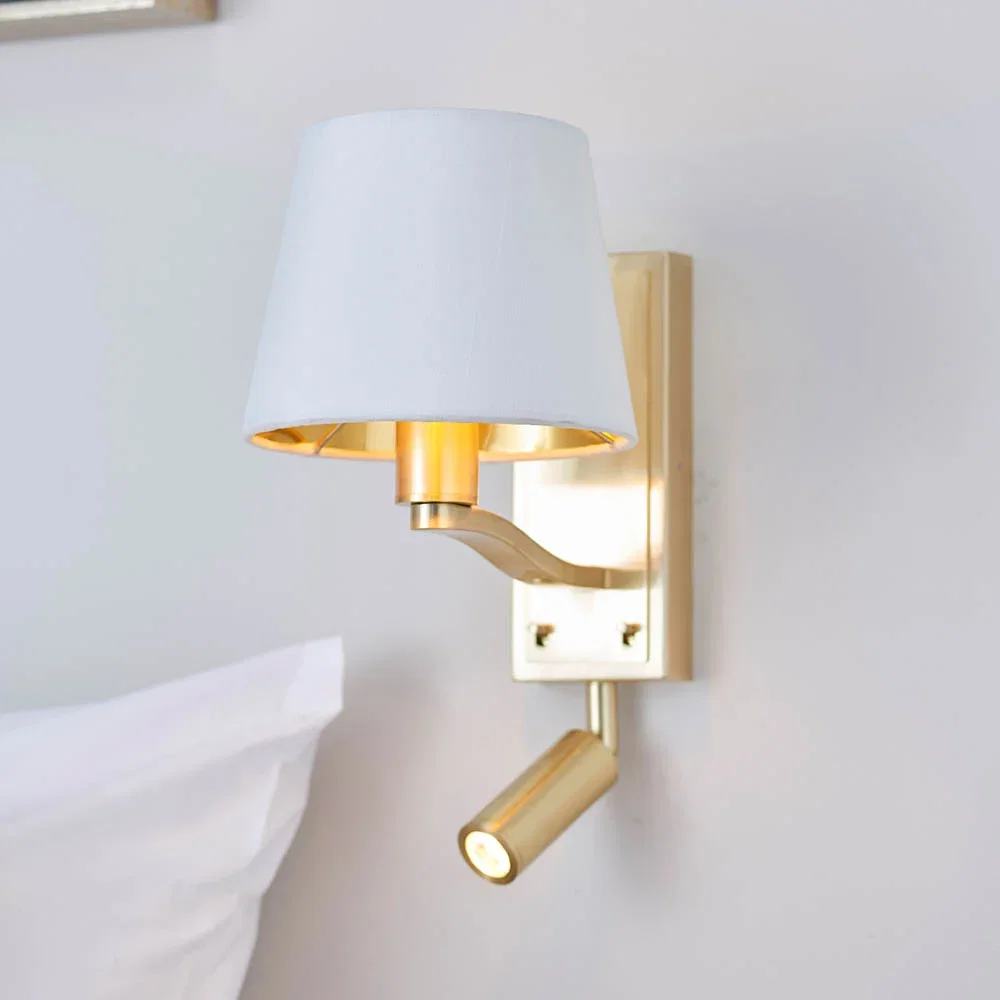 Image of Harvey Wall Light & Spot Gold