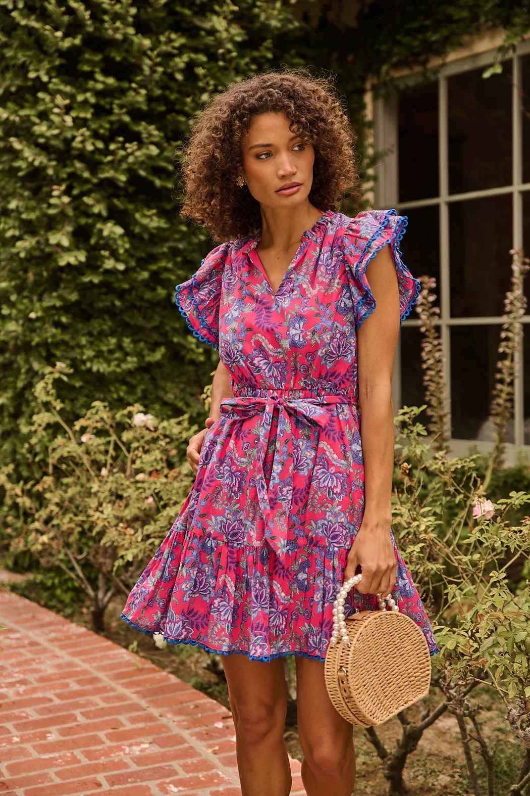 Image of Eriny Ruffle Mini Dress Floral