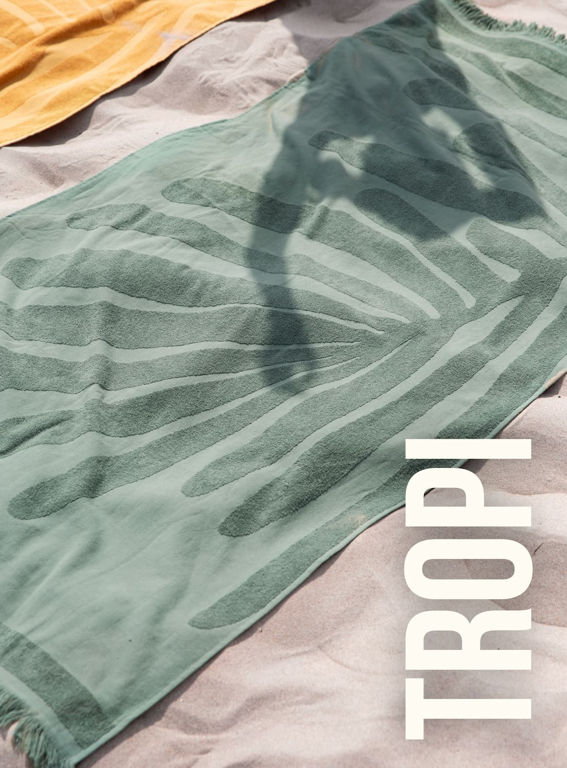 Fouta de plage Tropi vert sauge
