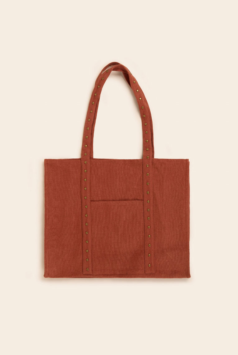 Sac Nenio brique et clous laiton