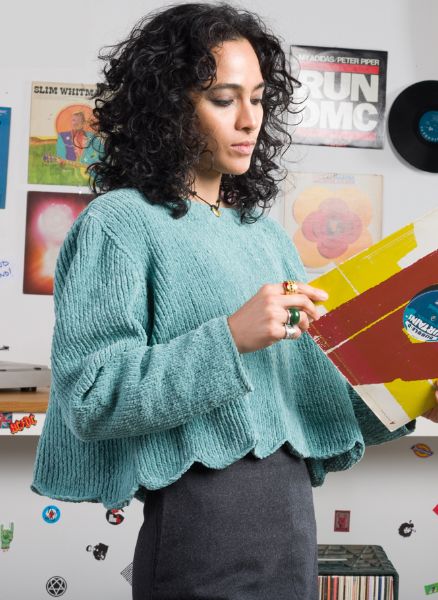 Free Scallop Edge Knit Sweater Pattern