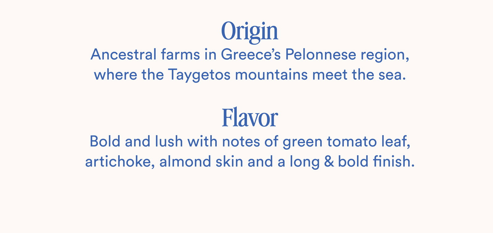 Origin and Flavor