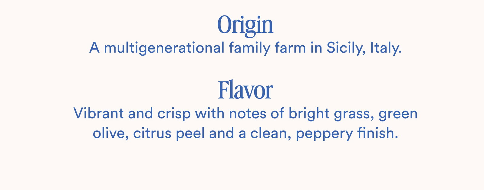 Origin and Flavor