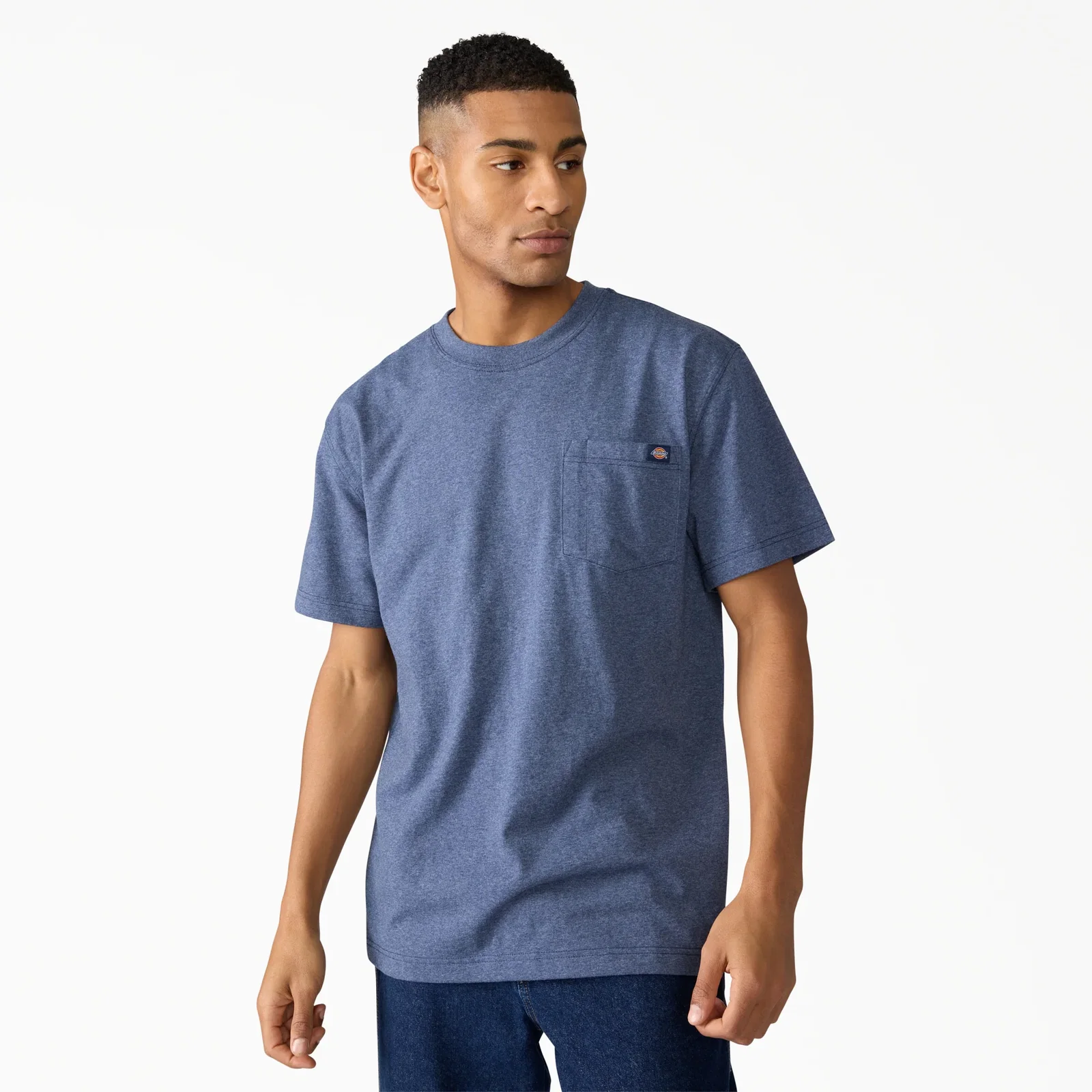 Image of Heavyweight Heathered Short Sleeve Pocket T-Shirt