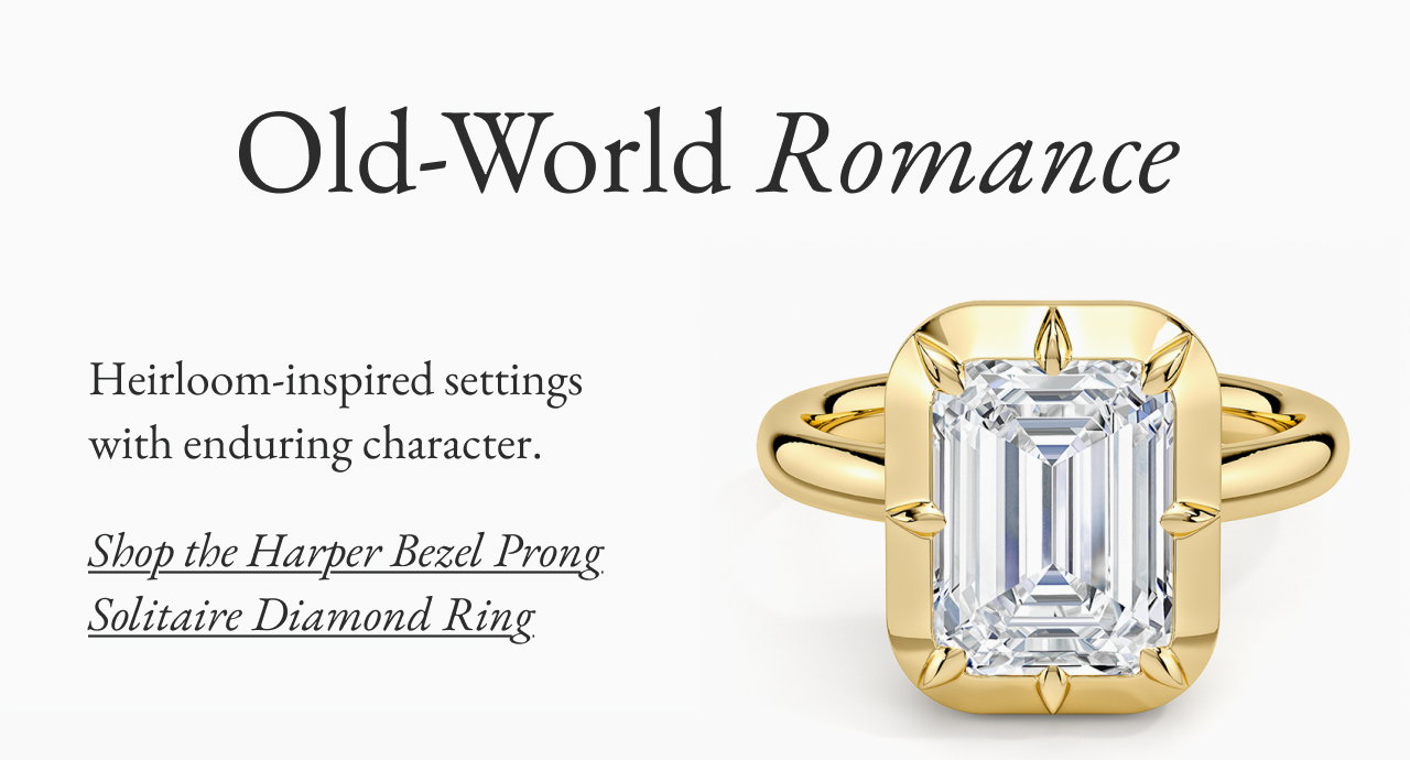 Shop the Harper Bezel Prong Solitaire Diamond Ring