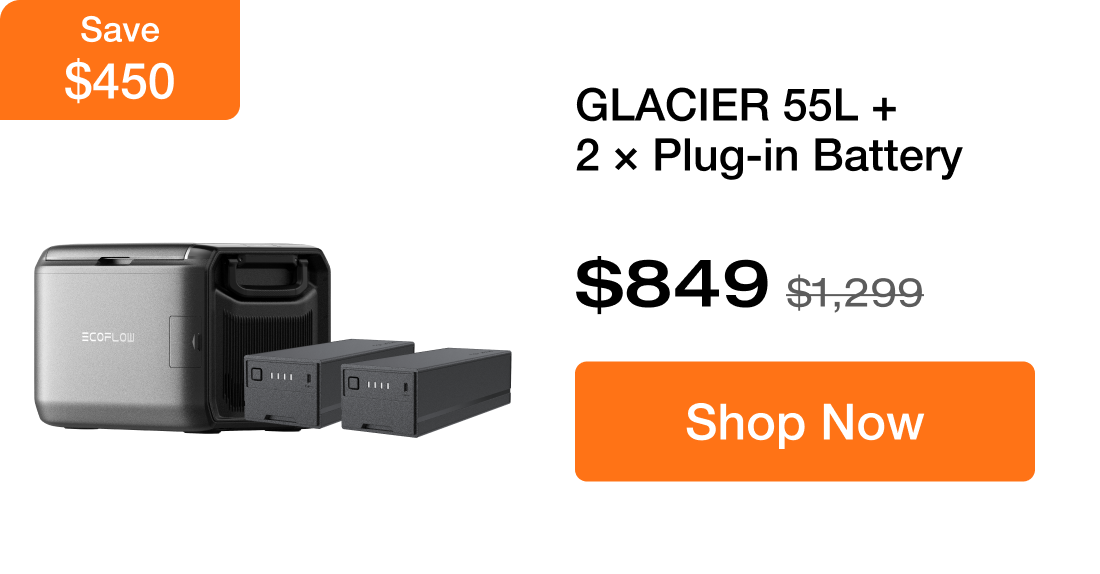 GLACIER 55L + 2 × Plug-in Battery $849