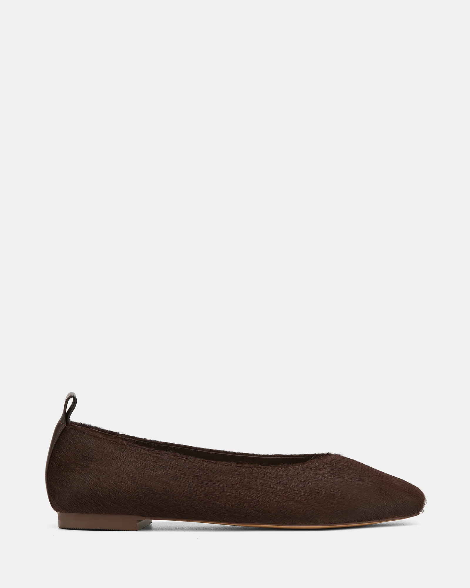 Belinda Chocolate Hair-on Leather Ballet Flat