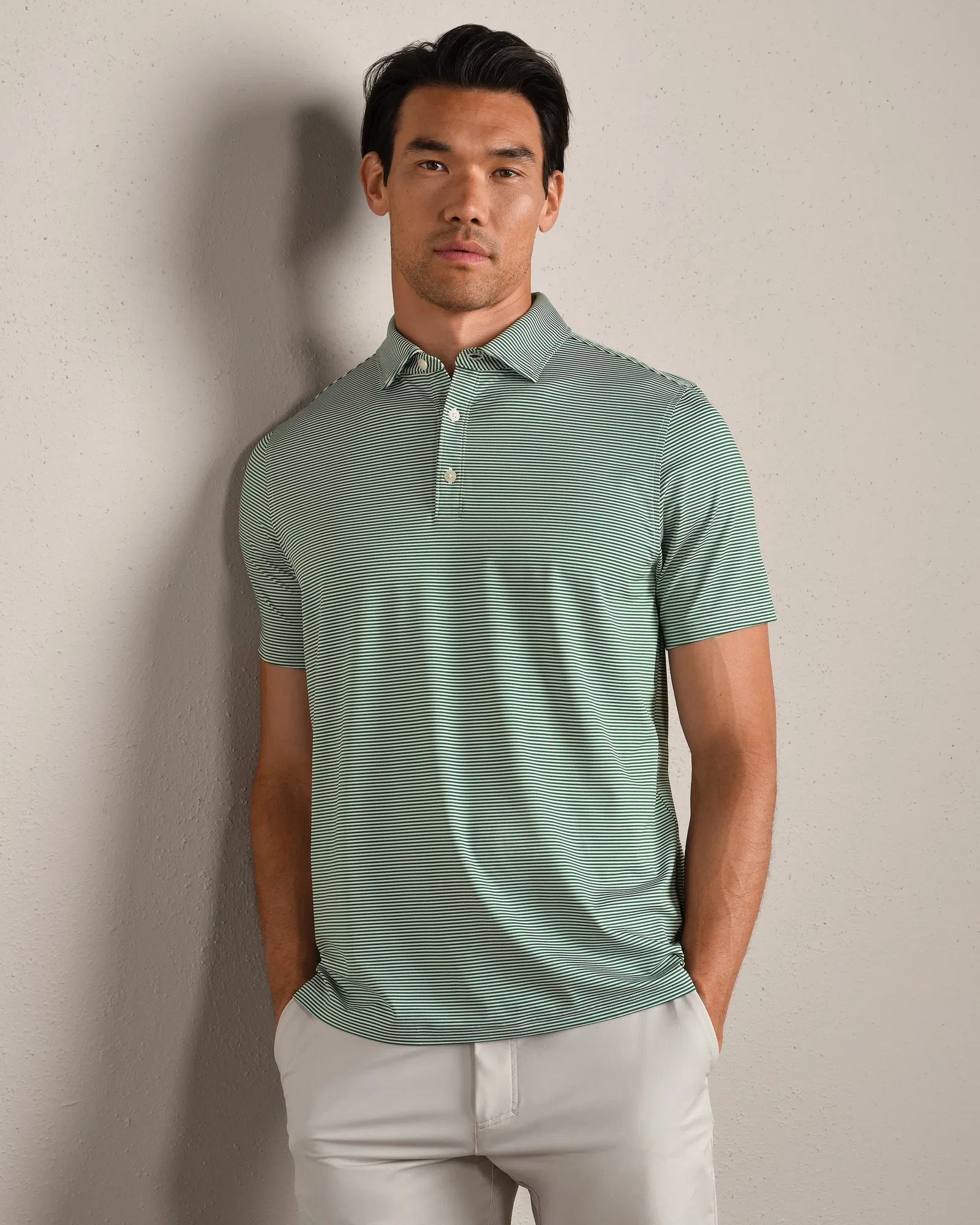 Image of Drive Time Polo -- Fern Green Stripe