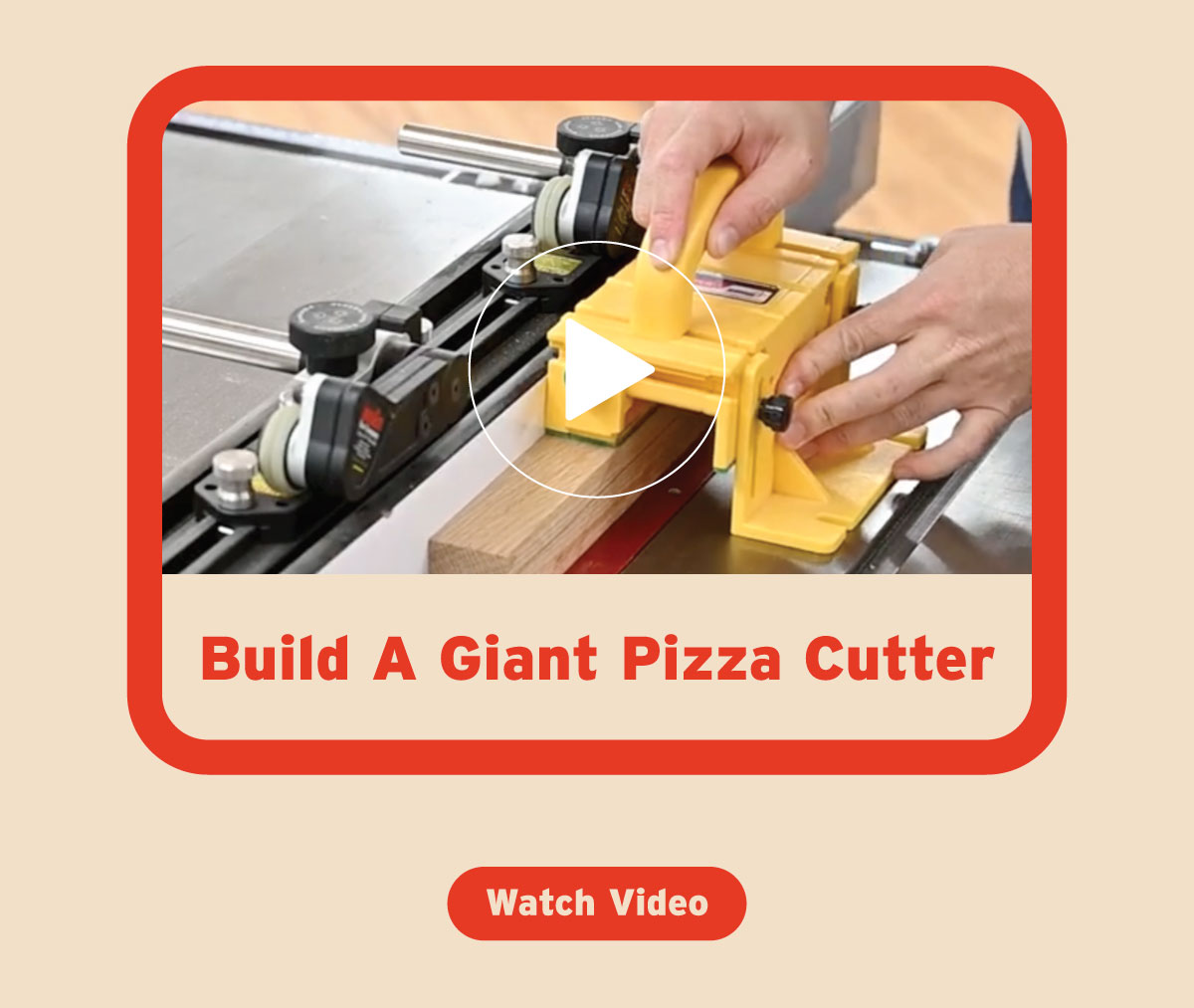Make A Giant Pizza Cutter with a WoodRiver Rocking Pizza Cutter Kit