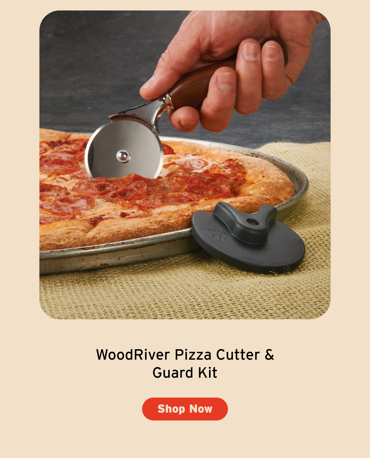 WoodRiver Pizza Cutter & Guard Kit