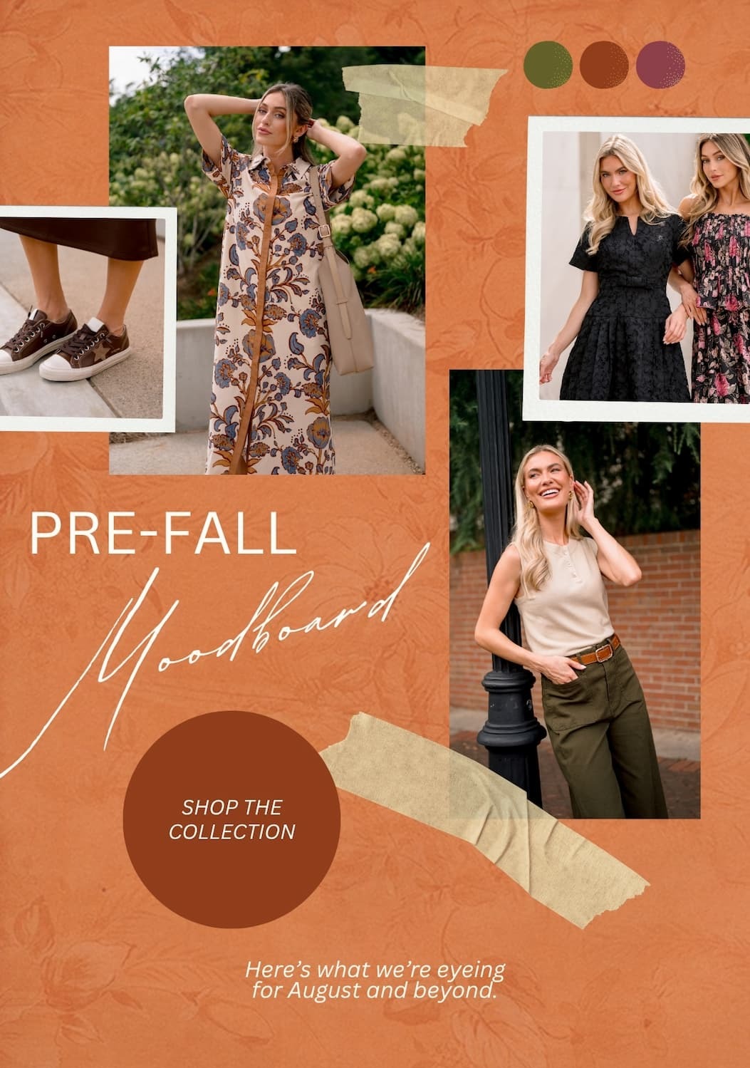 "Pre-Fall Moodboard. Here's what we're eyeing for August and beyond."
