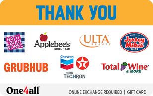 One4all Thank You Gift Card