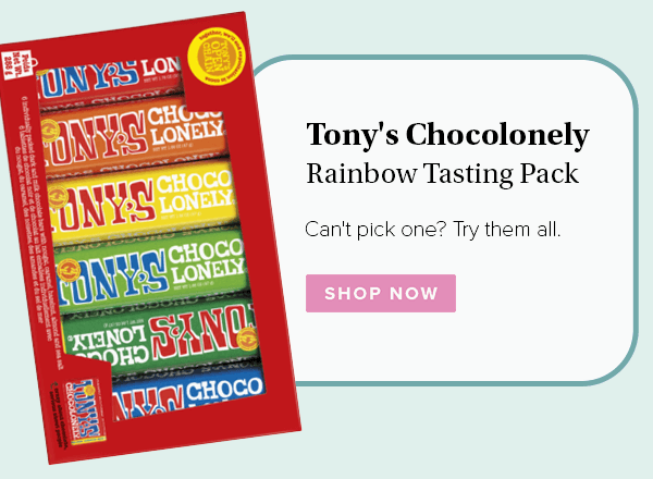 Tony's Chocolonely Rainbow Tasting Pack
