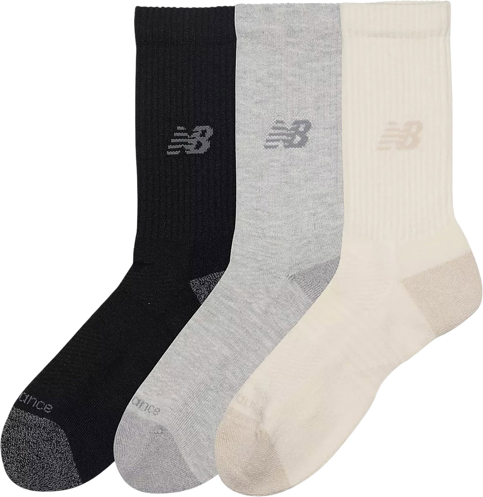 New Balance,  Active Cushion 3 Pack Crew Socks - Unisex 