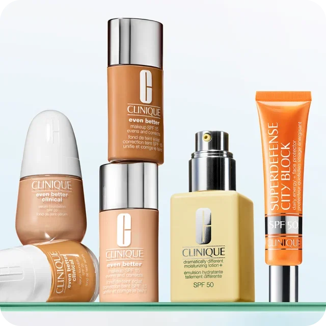 Clinique sun protection skincare with SPF
