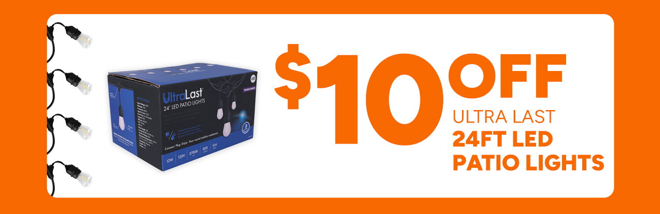 $10 off Ultra Last 24ft LED Patio Lights