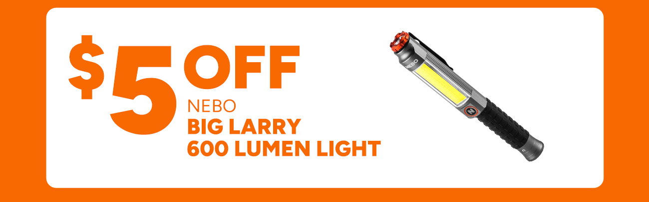$5 off Nebo Big Larry 600 Lumen Light