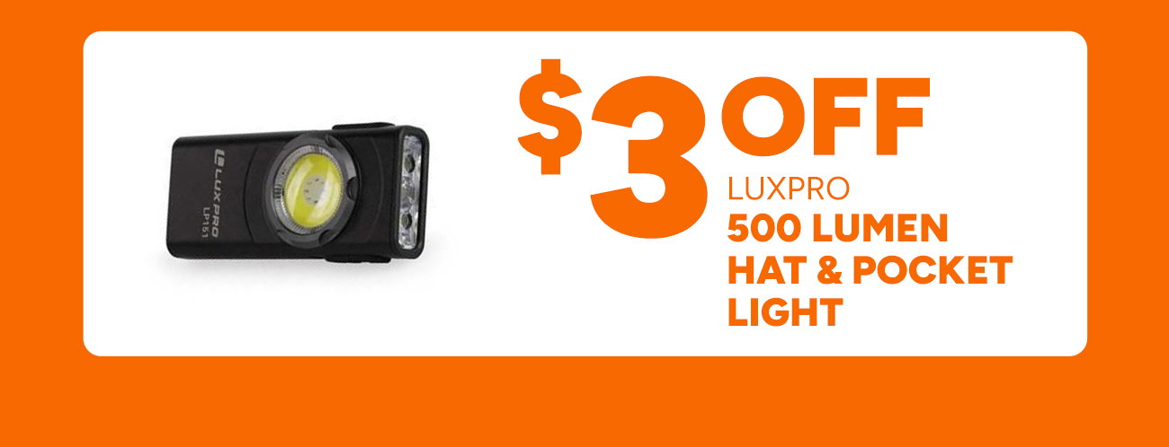 $3 off luxpro 500 lumen Hey & Pocket Light