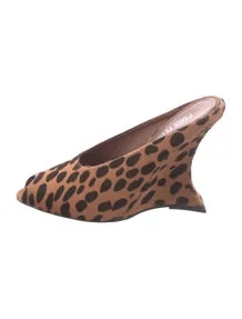 Ponyhair Animal Print Mules