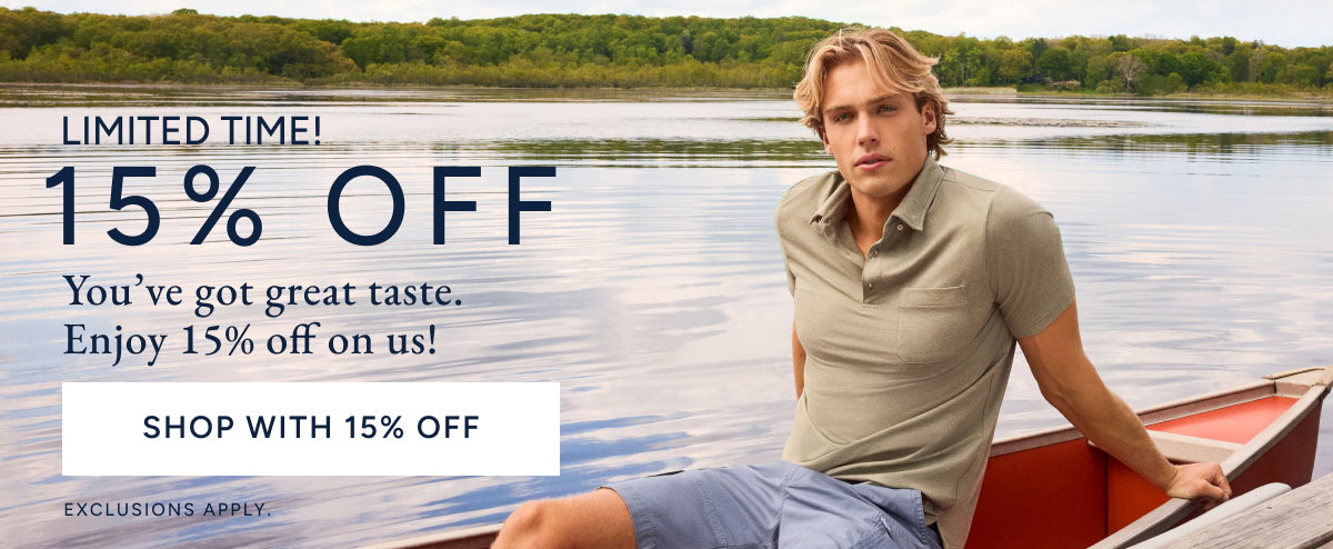Don't miss out. The items in your cart are going fast. Shop with 15% Off. *Exclusions Apply