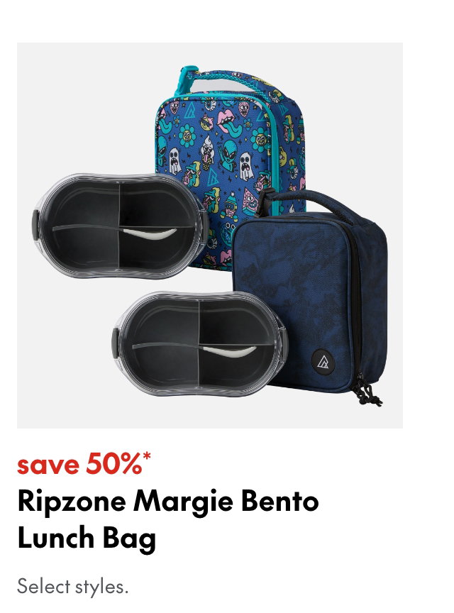 Ripzone Margie Bento Lunch Bag
save 50% 
Our regular price. Select styles.