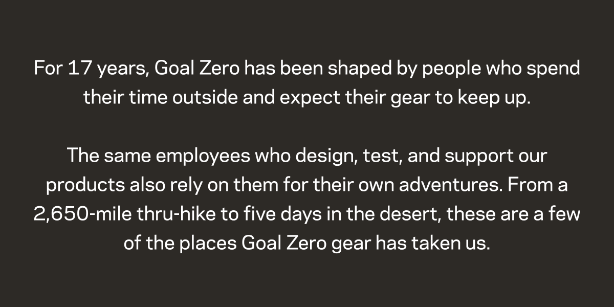 Goal Zero Originals 