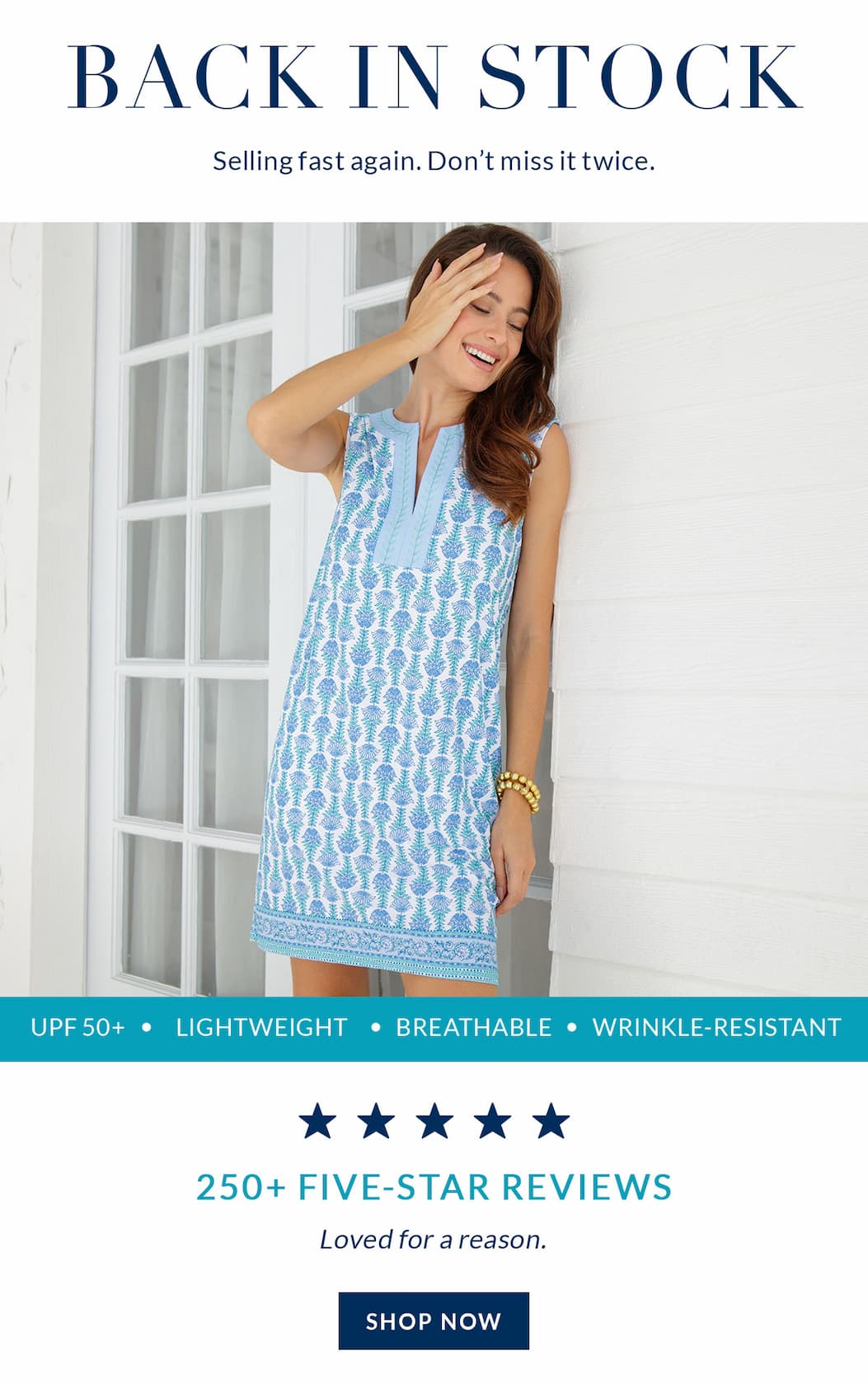 Shop our Flora Embroidered Sleeveless Tunic Dress
