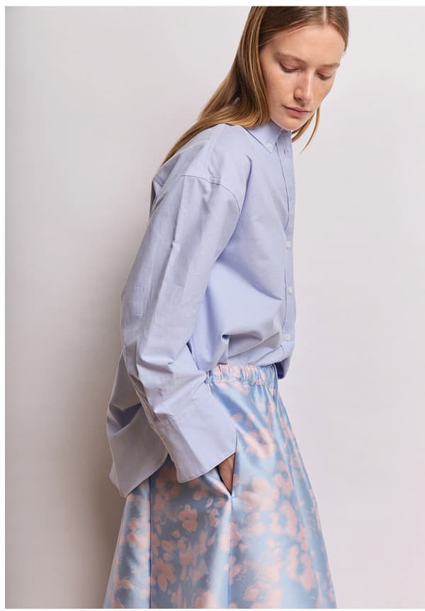 Jac + Jack Thatch Organic Cotton Shirt - Blue Chambray