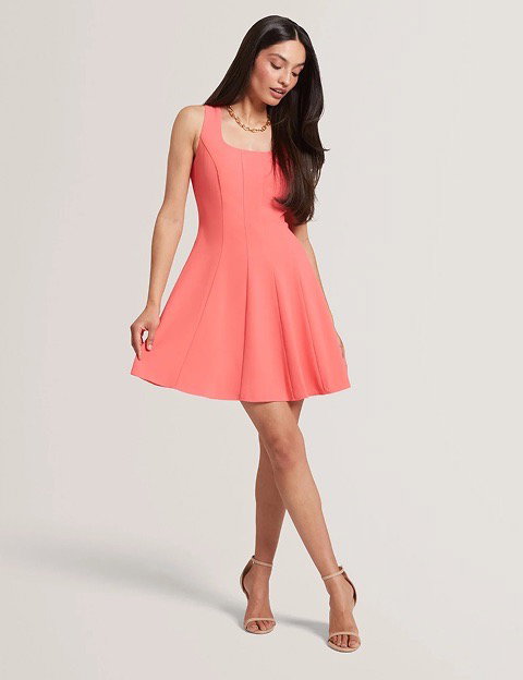 Scoop Neck Flippy Sleeveless Mini Dress