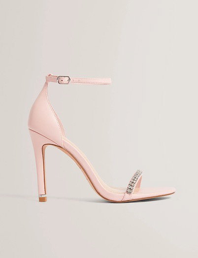 Crystal Strap Stiletto Heel Sandals