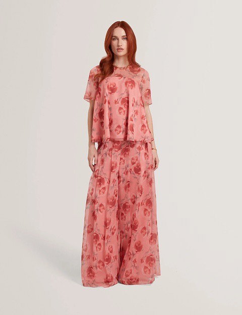 Heritage Rose Short Sleeve Swing Top