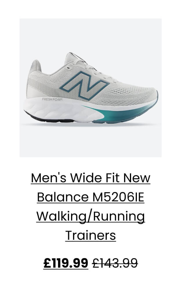 Men's Wide Fit New Balance M5206IE Walking/Running Trainers £119.99