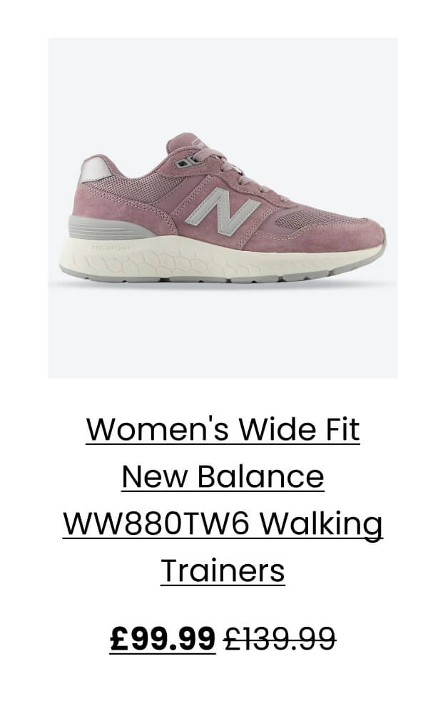 Women's Wide Fit New Balance WW880TW6 Walking Trainers £99.99